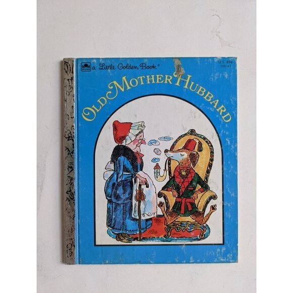 vintage Little Golden Book Old Mother Hubbard  1970 ephemera junk journal - Picture 5 of 5